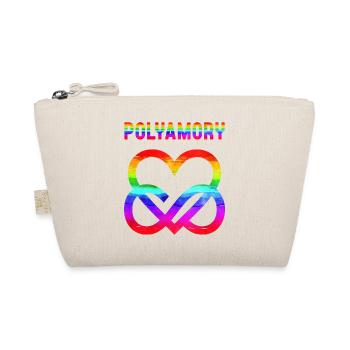 Polyamory Herz LGBTQ Infinity Heart LGBT - Organic Pouch - nature - Front