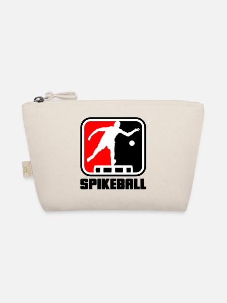 Farben änderbar | Roundnet Spike Ball Spikeball - Bio-Täschchen - Natur - Vorne