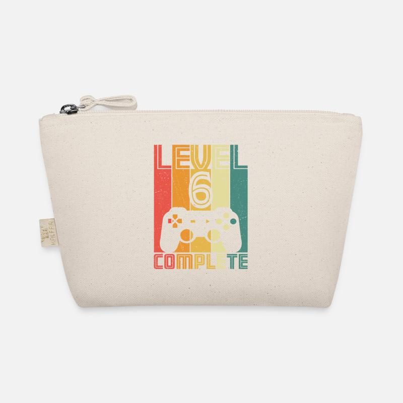 6th Birthday Gamer Level 6 Complete 6 years Organic Pouch
