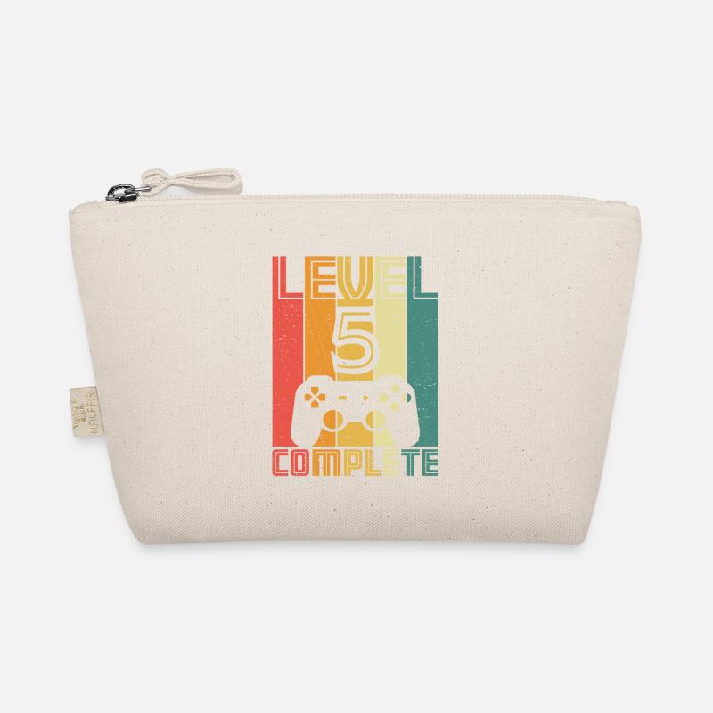 5th Birthday Gamer Level 5 Complete 5 years Organic Pouch