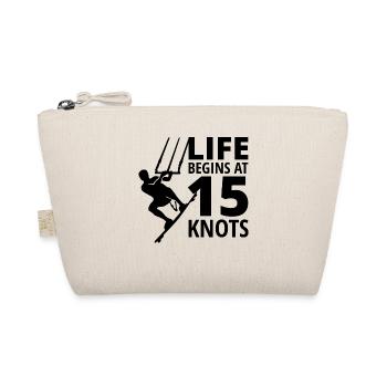 Kitesurfing Kiteboarding Kiteboarder Kitesurf - Organic Pouch - nature - Front