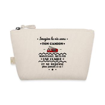Imagine la vie sans ton camion, pompier, pompière - Trousse biologique - nature - Devant