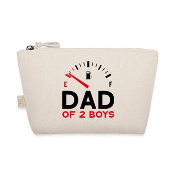 DAD OF 2 BOYS FATHER'S DAY - Organic Pouch - nature - Front