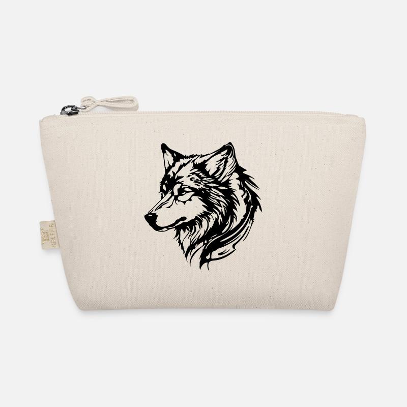 Wolf Kopf Bio-Täschchen