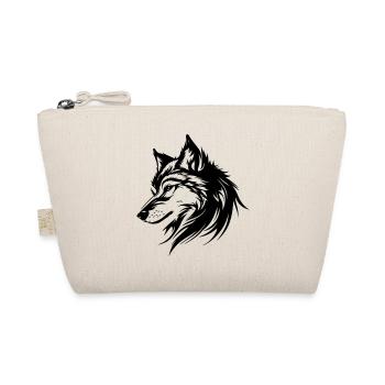 Wolf Silhouette - Bio-Täschchen - Natur - Vorne