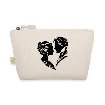 Married Couple Wedding Silhouette - Organic Pouch - nature - Front