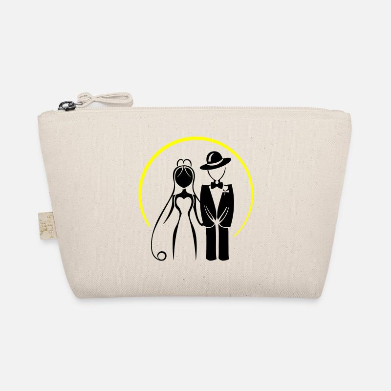 Brautpaar Ehepaar Hochzeit - Bio-Täschchen - Natur
