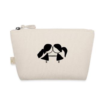 Couple lesbian symbol love lgbt - Organic Pouch - nature - Front