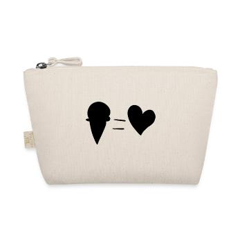 heart symbol eat ice cream summer - Organic Pouch - nature - Front