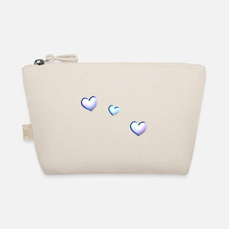 trois cœurs bleus symbole amour Trousse biologique