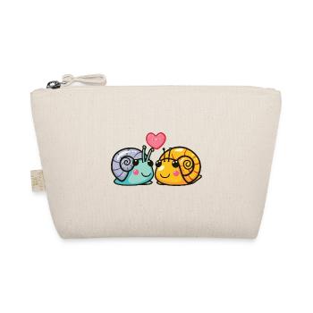 Snail Couple Love Couple In Love - Organic Pouch - nature - Front