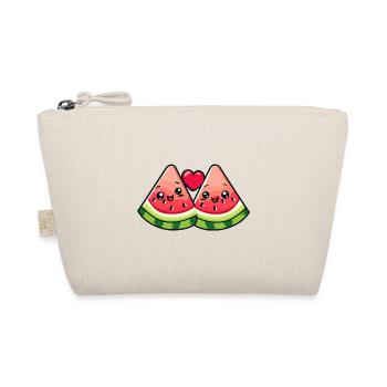 Couple de pastèque amour coeur Saint-Valentin - Trousse biologique - nature - Devant