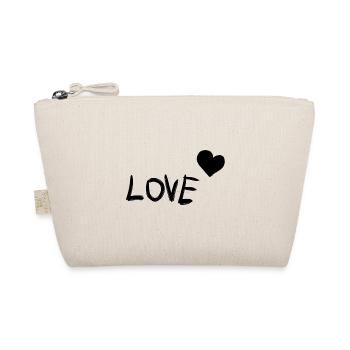 Mot d’amour Cœur Violet - Trousse biologique - nature - Devant
