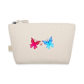 papillons bleu rose symbole insectes animaux - Trousse biologique - nature - Devant