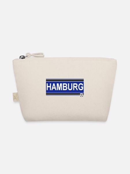 Hamburg , Tradition , Hamburg Fussball Fan (25) - Bio-Täschchen - Natur - Vorne
