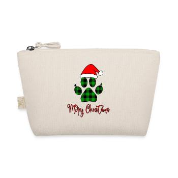 Merry Christmas paws Gift, Paws With santa hat tee - Organic Pouch - nature - Front