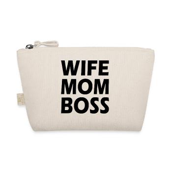 Wife mom boss - Bio-Täschchen - Natur - Vorne