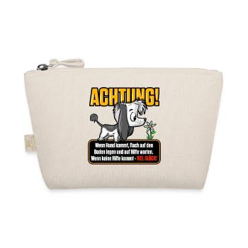 Achtung Hund! - Bio-Täschchen - Natur - Vorne