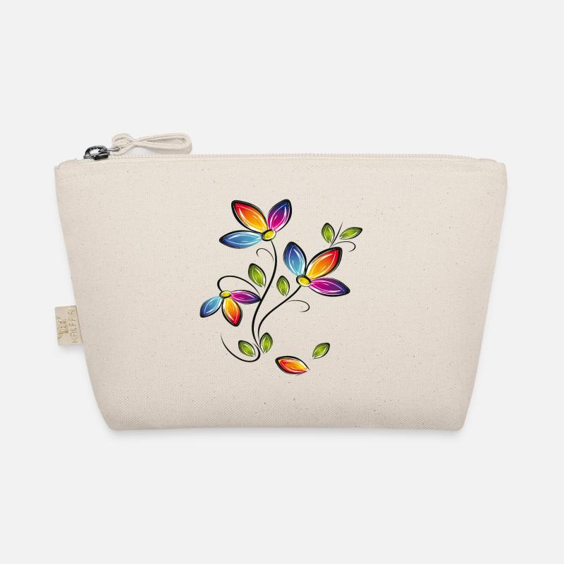 Blumenranke, Flowers - Bio-Täschchen - Natur