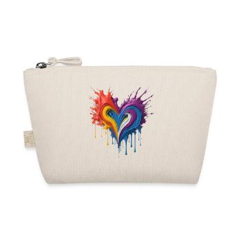 Herz Liebe Farbe Kunst - Bio-Täschchen - Natur - Vorne