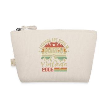 Legends Are Born In March 2005 Vintage Gift - Organic Pouch - nature - Front