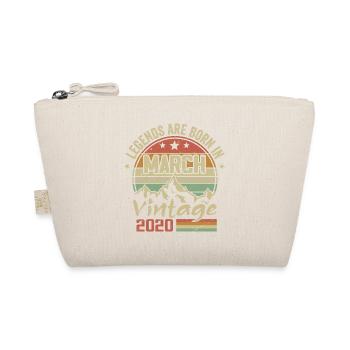 Die Legenden wurden im März 2020 geboren Vintage-Geschenk - Bio-Täschchen - Natur - Vorne