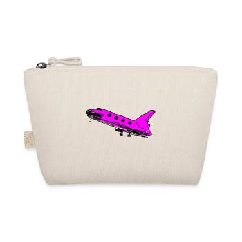 pink rocket travel travel fly rocket - Organic Pouch - nature - Front