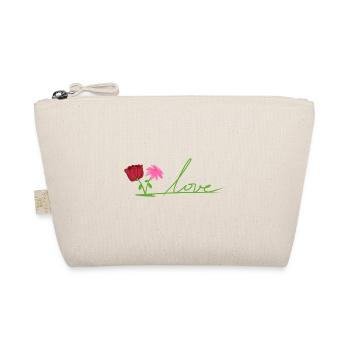 liebe zwei blumen rot pflanzen - Bio-Täschchen - Natur - Vorne