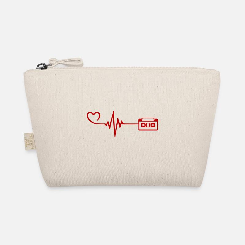 Cassette Pulse Heart Love Organic Pouch