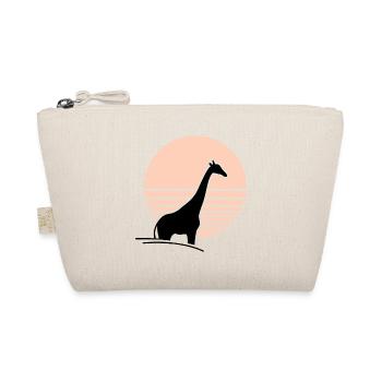 Giraffe vor Sonne - Bio-Täschchen - Natur - Vorne