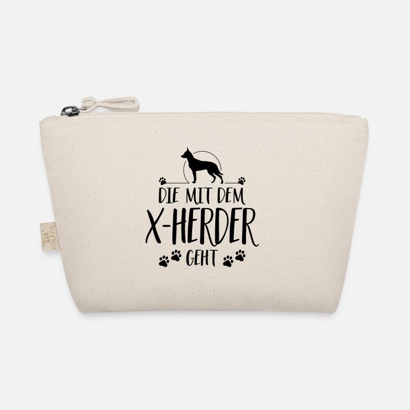 DIE MIT X-HERDER GEHT Wilsigns Hunde Spruch Hund Bio-Täschchen