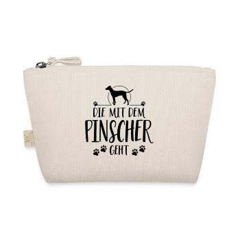DIE MIT PINSCHER GEHT Hundespruch Hunde Hund - Bio-Täschchen - Natur - Vorne