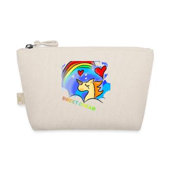 Sweet Dream Cartoon Unicorn - Organic Pouch - nature - Front
