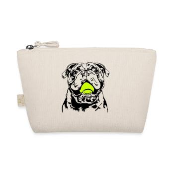 Bulldogge Ball Balljunkie Hunde Wilsigns - Bio-Täschchen - Natur - Vorne