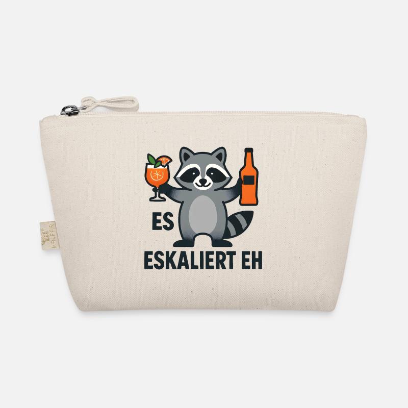 Waschbär Party Spruch Es Eskaliert Eh Lustig Bio-Täschchen