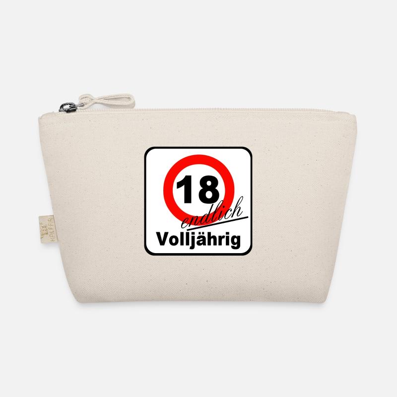 18. Geburtstag ,Volljährig , Geburtstag (25) - Bio-Täschchen - Natur