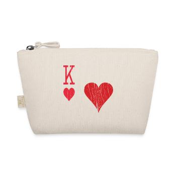 Playing card heart Halloween partner costume - Organic Pouch - nature - Front