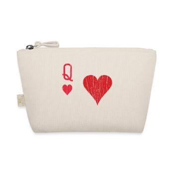 Playing card heart Halloween partner costume - Organic Pouch - nature - Front