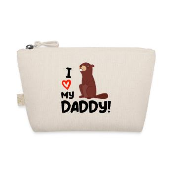 I love my daddy- geschenk geburt papa vater - Bio-Täschchen - Natur - Vorne