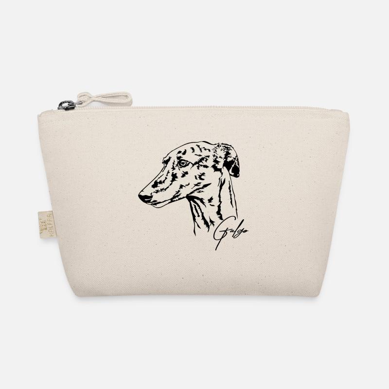 GALGO brindle Portrait Windhunde Windhund Wilsigns - Bio-Täschchen - Natur