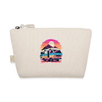 Synthwave Camper - Bio-Täschchen - Natur - Vorne