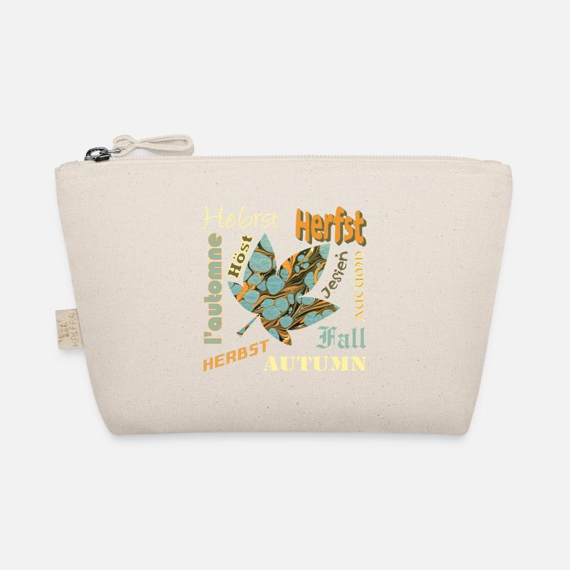 herbst schrift mit blatt e 204 Bio-Täschchen