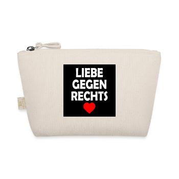Liebe gegen rechts - Bio-Täschchen - Natur - Vorne