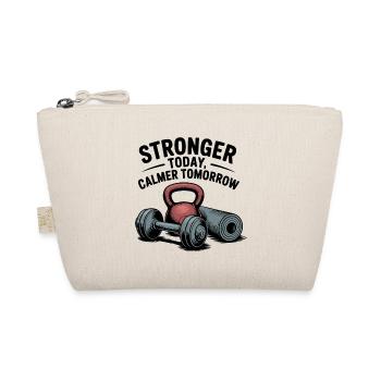 Stronger Today, Calmer Tomorrow – Fit & Zen - Organic Pouch - nature - Front
