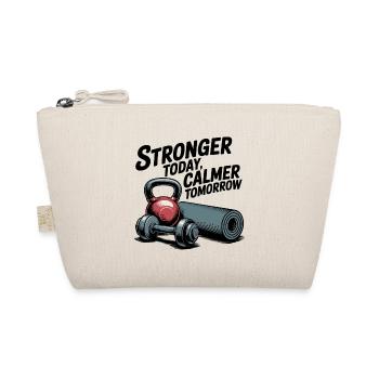 Stronger Today, Calmer Tomorrow – Fit & Zen - Organic Pouch - nature - Front