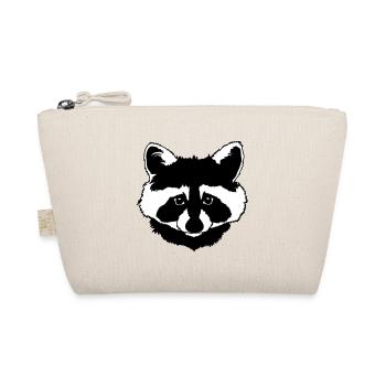 Tête de raton laveur noir et blanc - Trousse biologique - nature - Devant