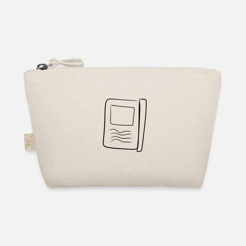 book symbol diary text lines shapes Organic Pouch