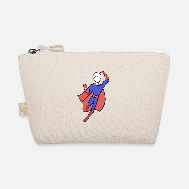 superhero hero symbol man rescuer Organic Pouch