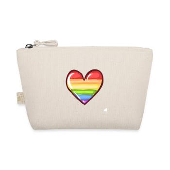rainbow lgbt love heart symbol - Organic Pouch - nature - Front