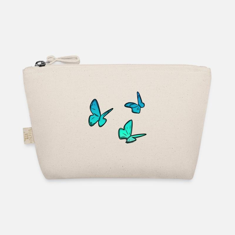 blaue schmetterlinge schmetterling tiere tier symb - Bio-Täschchen - Natur